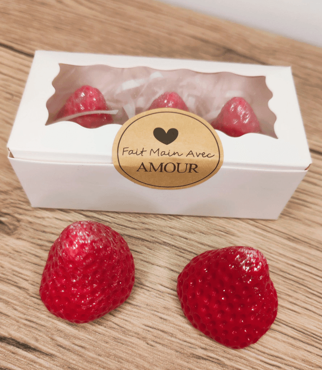 Coffret de 3 fondants fraises des bois