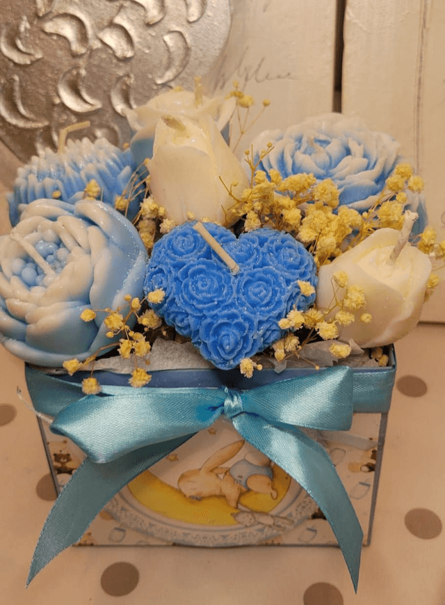 Bouquet de naissance &quot;Petit rêve bleu&quot; 